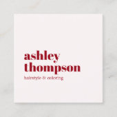 Eleganter stilvoller Old White Cherry Red Salon Treuekarte (Vorderseite)