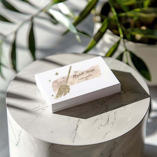 Eleganter stilvoller Paint Stroke Gold Glitzer Bro Visitenkarte