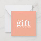 Eleganter stilvoller Peach White Beauty Salon Mitteilungskarte (Vorderseite)