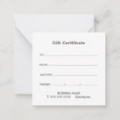 Eleganter stilvoller Peach White Beauty Salon Mitteilungskarte (Rückseite)