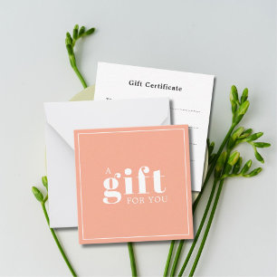 Eleganter stilvoller Peach White Beauty Salon Mitteilungskarte