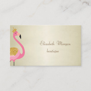 Eleganter stilvoller professioneller rosa Flamingo Visitenkarte