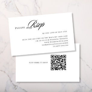 Eleganter stilvoller raffinierter QR-Code auf der  Begleitkarte