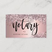 Eleganter stilvoller Rose Gold Glitzer Metallic No Visitenkarte (Vorderseite)