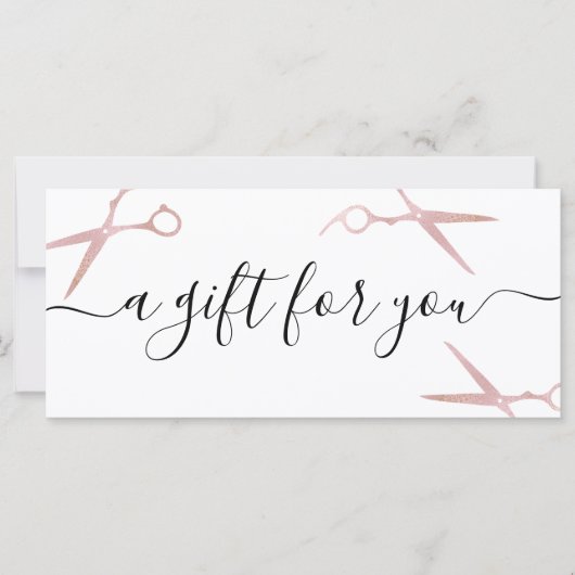 Eleganter, stilvoller Rose-Goldschere (Vorderseite)