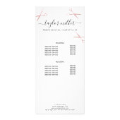 Eleganter, stilvoller Rose-Goldschere Werbekarte (Hinten)