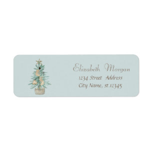 Eleganter, stilvoller Wasserfarben-Christbaum