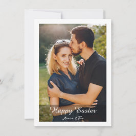 Eleganter stilvoller Wasserfarben-Foto-Happy-Oster Feiertagskarte