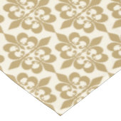 Eleganter, stilvoller weißer Damast Tischdecke (Schrägansicht)