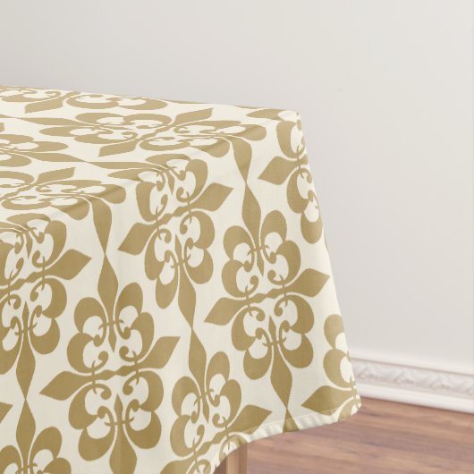 Eleganter, stilvoller weißer Damast Tischdecke (Beispiel)