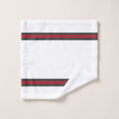 Eleganter, stilvoller weißgestrichener Luxus Badhandtuch Set (Waschlappen)