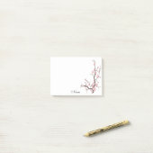 Eleganter Stilzweig personalisiert Post-it Klebezettel (Auf Schreibtisch)