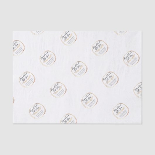 Eleganter Store Corporate Branding Logo erstellen Seidenpapier (Vorderseite)