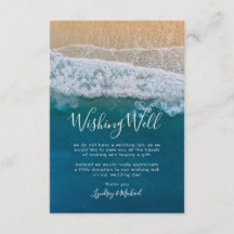 Eleganter Strand Blue Ocean Hochzeit wünschend gut