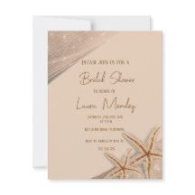 eleganter Strand Boho Bridal Dusche Einladung