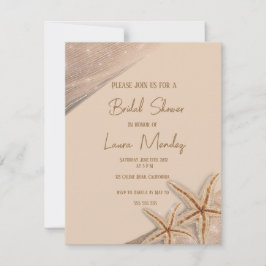 eleganter Strand Boho Bridal Dusche Einladung