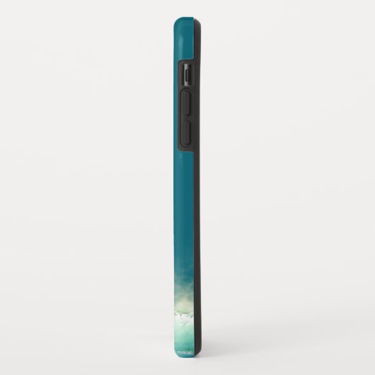 Eleganter Strand-botanisches Seepferd-Blau Case-Mate iPhone Hülle (Hinten/Links)
