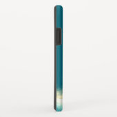 Eleganter Strand-botanisches Seepferd-Blau Case-Mate iPhone Hülle (Hinten/Rechts)