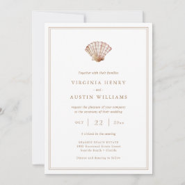 Eleganter Strand Einladung zur Hochzeit