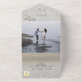 Eleganter Strand Hochzeit in einer Einladung (Außenbereich)