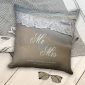 Eleganter Strand Hochzeit oder Jubiläum Kissen