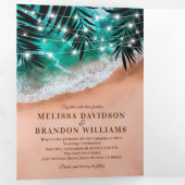 Eleganter Strand in einem Z-Falten Einladung zur H (Innen Erste Seite)