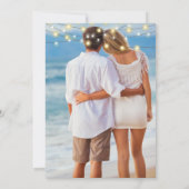 Eleganter Strand mit Strandnähe (2 Foto) Einladung (Rückseite)