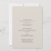 Eleganter Strand mit Wasserfarben Einladung (Rückseite)