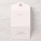 Eleganter Strand Seashell All in One Wedite Einlad All In One Einladung (Außenbereich)