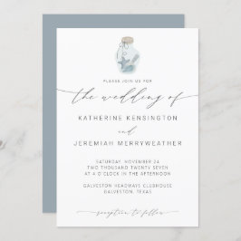 Eleganter Strand Seashell Moderne kalligraphische  Einladung