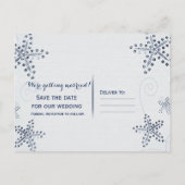 Eleganter Strand von Starfish & Sequins Save the D Ankündigungspostkarte (Rückseite)