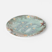 Eleganter Strandseeufel & Perlen Sweet 16 Party Pappteller (Schrägansicht)