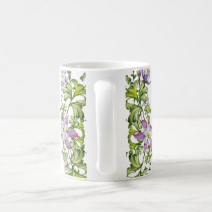 Eleganter Strauß von Aquarellsäulen Kaffeetasse