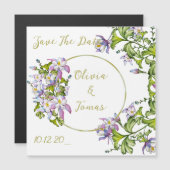 Eleganter Strauß von Aquarellsäulen Magneteinladung (Vorne/Hinten)