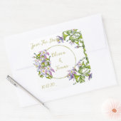 Eleganter Strauß von Aquarellsäulen Quadratischer Aufkleber (Umschlag)