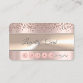 Eleganter Streifen, Diamonds Rose Gold Treuekarte (Vorderseite)