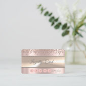 Eleganter Streifen, Diamonds Rose Gold Treuekarte (Stehend Vorderseite)