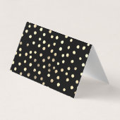 Eleganter Streifen schwarz, Punkte Danke Karte (Rückseite)