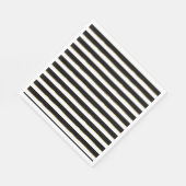 Eleganter Streifen schwarz-weiß Serviette (Ecke)