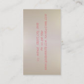 Eleganter Streifen, Spitze, Zweigstelle Glitzer Visitenkarte (Rückseite)