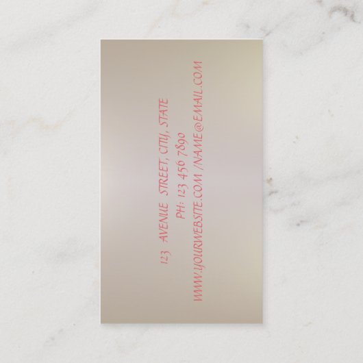 Eleganter Streifen, Spitze, Zweigstelle Glitzer Visitenkarte (Rückseite)