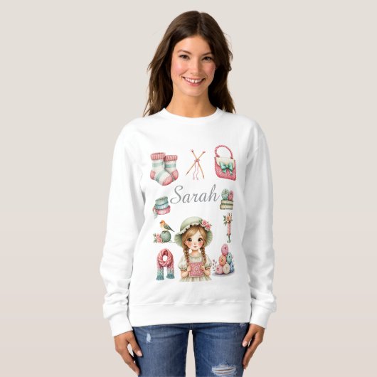 Eleganter Strickpullover Sweatshirt (Vorne ganz)