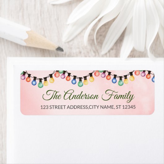 Eleganter String von frohen Weihnachtsstillern (Insitu)