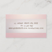 Eleganter Stripe Cactus Succulent Pink Visitenkarte (Rückseite)