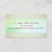 Eleganter Stripe Cactus Sukkulent Dots Visitenkarte (Rückseite)