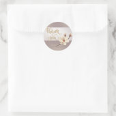 Eleganter Stripe Magnolia You Wedding Sticker (Tasche)