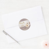 Eleganter Stripe Magnolia You Wedding Sticker (Umschlag)