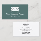 Eleganter Stuhl des Innenarchitekturfirmenlogos Visitenkarte (Vorne/Hinten)