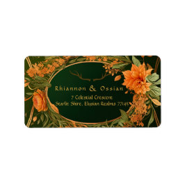 Eleganter Sturmgefecht auf trockenem Hügel Adressaufkleber