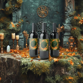 Eleganter Sturmgefecht auf trockenem Hügel Weinetikett